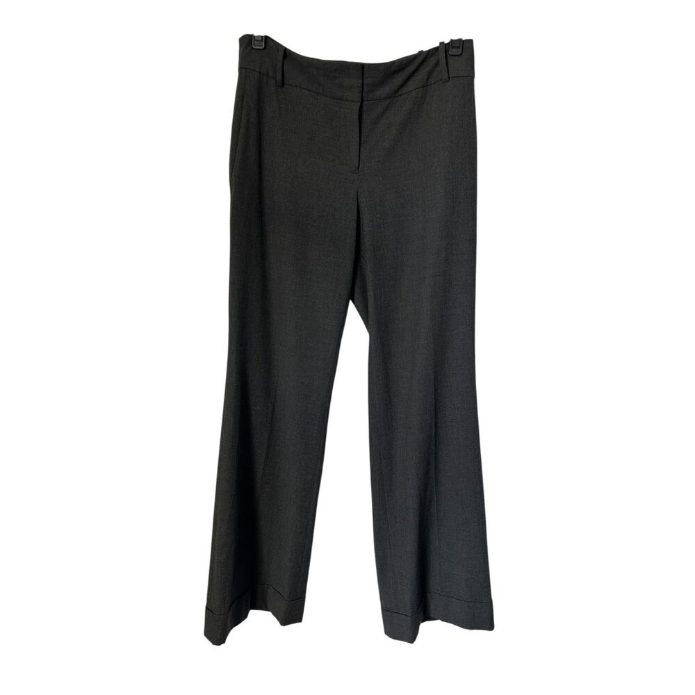 Ann Taylor Loft Kate Pants Sz 6 Grey Wide Leg Mid Rise Work Career‎ Professional
